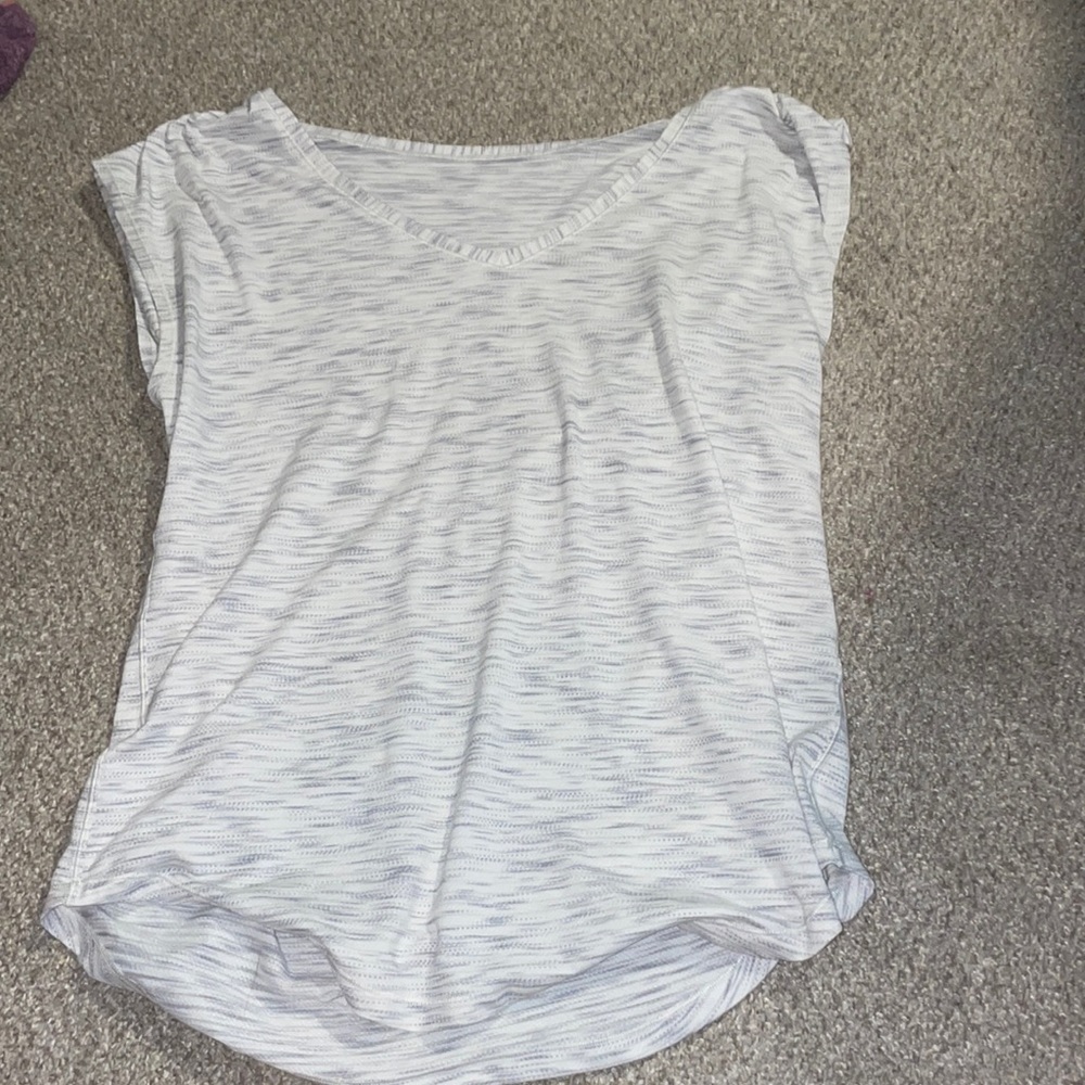 Heathered white and gray lululemon shirt RARE